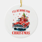 Funny Trump Weihnachtsmannmütze Ich werde zu Weihn Keramik Ornament (Vorne)