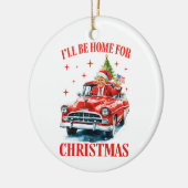 Funny Trump Weihnachtsmannmütze Ich werde zu Weihn Keramik Ornament (Links)