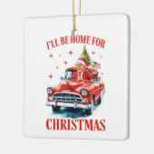 Funny Trump Weihnachtsmannmütze Ich werde zu Weihn Keramikornament (Links)