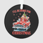 Funny Trump Weihnachtsmannmütze Ich werde zu Weihn Ornament (Rückseite)