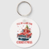 Funny Trump Weihnachtsmannmütze Ich werde zu Weihn Schlüsselanhänger (Vorderseite)