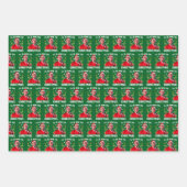 Funny Trump Weihnachtsmannmütze werde ich zu Weihn Geschenkpapier Set (Vorderseite 3)