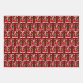 Funny Trump Weihnachtsmannmütze werde ich zu Weihn Geschenkpapier Set (Vorderseite 2)