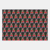 Funny Trump Weihnachtsmannmütze werde ich zu Weihn Geschenkpapier Set (Vorderseite)