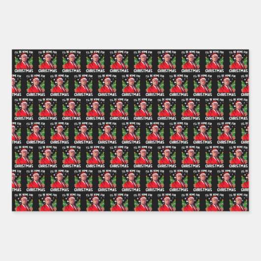 Funny Trump Weihnachtsmannmütze werde ich zu Weihn Geschenkpapier Set (Vorderseite)