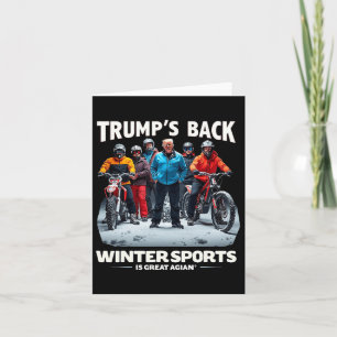 Funny Trump Winter Sports Snowboarding Team Skier Karte