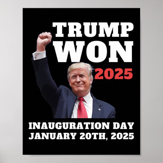Funny Trump Won 2025 Inauguration Day Team Republi Poster (Vorne)