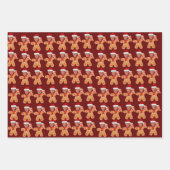 Funny Trump Xmas Custom Face Foto Gingerbrei Geschenkpapier Set (Vorderseite 3)