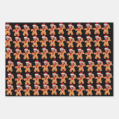 Funny Trump Xmas Custom Face Foto Gingerbrei Geschenkpapier Set (Vorderseite)