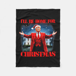 Funny Trump Xmas Pajamas werde ich Zuhause für Chr Fleecedecke