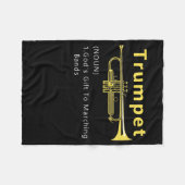 Funny Trumpet Gods Geschenk für Marching Band Fleecedecke (Vorderseite (Horizontal))