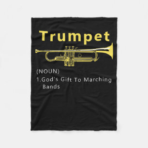 Funny Trumpet Gods Geschenk für Marching Band Fleecedecke