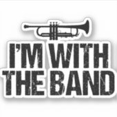 Funny Trumpet, ich bin mit dem Band Laptop Aufkleber (Vorderseite)