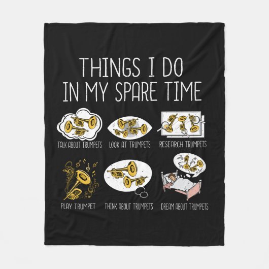 Funny Trumpet Player Geschenk Jazz Musik Männer Tr Fleecedecke (Vorderseite)