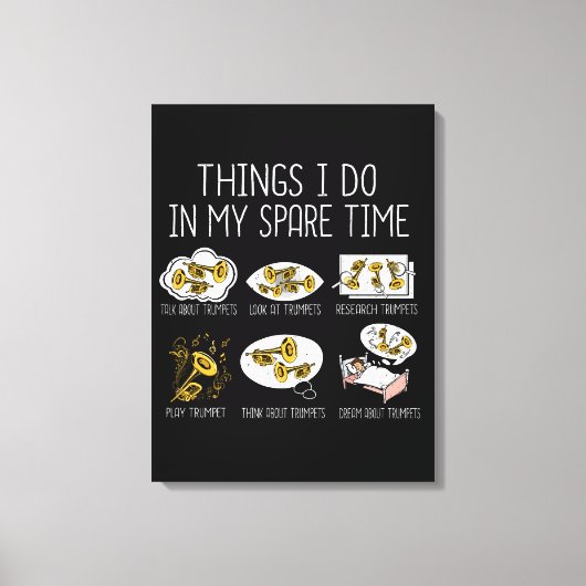 Funny Trumpet Player Geschenk Jazz Musik Männer Tr Leinwanddruck (Vorderseite)