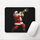 Funny Trumpet Santa Christmas Graphic Player Trump Mousepad (Mit Mouse)