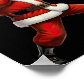 Funny Trumpet Santa Christmas Graphic Player Trump Poster (Ecke)