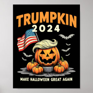 Funny Trumpkin 2024 Trump macht Halloween Große Ag Poster