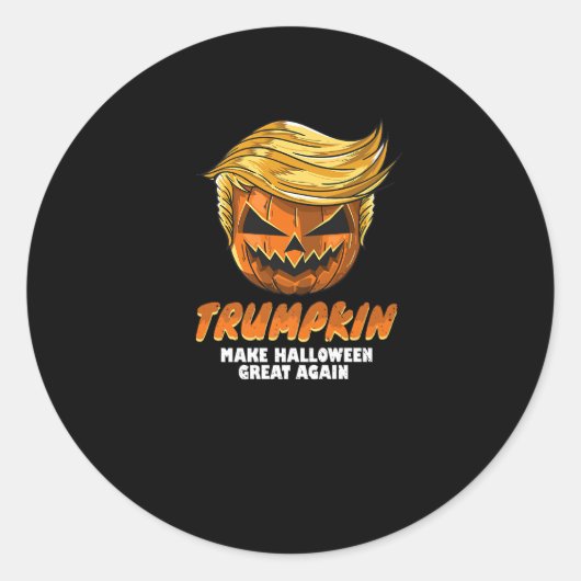 Funny Trumpkin Halloween wieder einmal Easy Co Runder Aufkleber (Vorderseite)