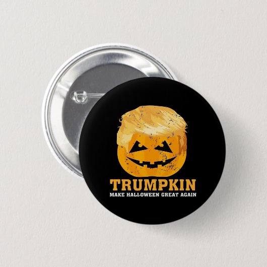 Funny Trumpkin macht Halloween wieder groß Button (Vorne & Hinten)
