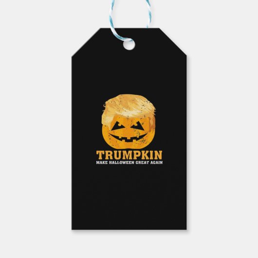 Funny Trumpkin macht Halloween wieder groß Geschenkanhänger (Vorderseite)