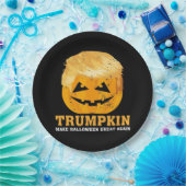 Funny Trumpkin macht Halloween wieder groß Pappteller (Party)