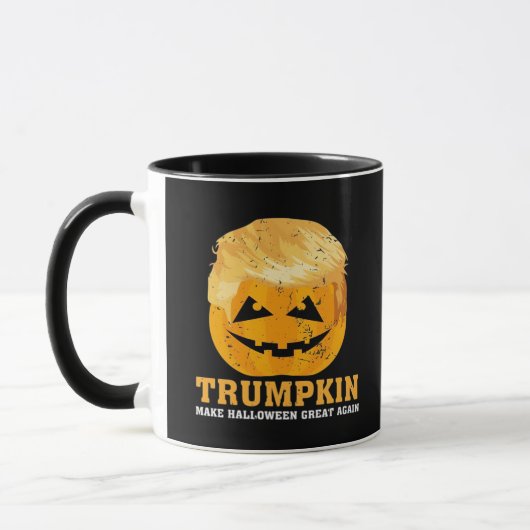Funny Trumpkin macht Halloween wieder groß Tasse (Links)