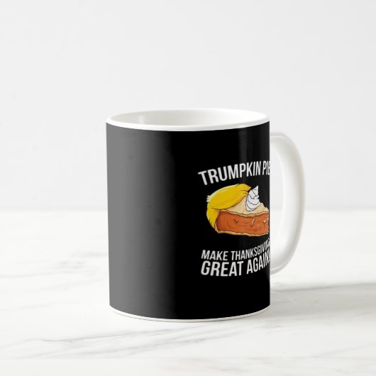 Funny Trumpkin Pie Erntedank wieder groß machen Kaffeetasse (VorderseiteRechts)