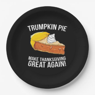 Funny Trumpkin Pie Erntedank wieder groß machen Pappteller