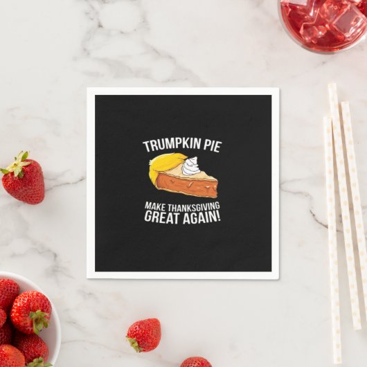 Funny Trumpkin Pie Erntedank wieder groß machen Serviette (Beispiel)