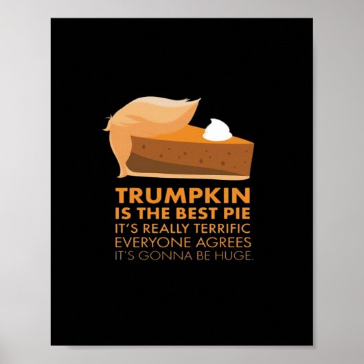 Funny Trumpkin Pie Poster (Vorne)