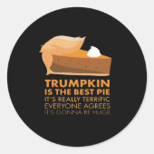 Funny Trumpkin Pie Runder Aufkleber (Vorderseite)