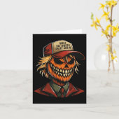 Funny Trumpkin Pumpkin Skeleton Make Halloween Gre Karte (Gelbe Blume)