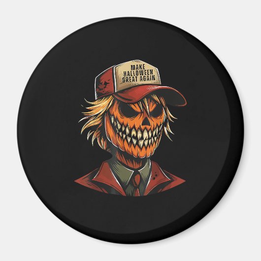 Funny Trumpkin Pumpkin Skeleton Make Halloween Gre Magnet (Vorne)