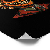 Funny Trumpkin Pumpkin Skeleton Make Halloween Gre Poster (Ecke)