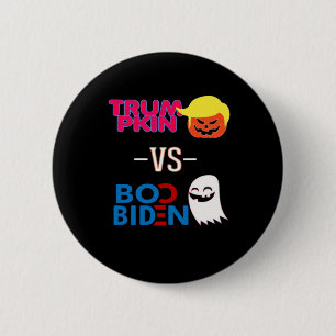 Funny Trumpkin Vs Boo Biden Halloween Design Class Button