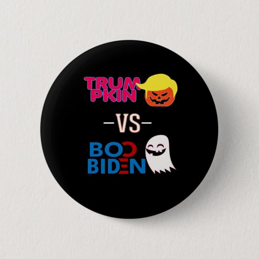 Funny Trumpkin Vs Boo Biden Halloween Design Class Button (Vorderseite)