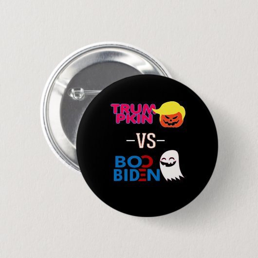 Funny Trumpkin Vs Boo Biden Halloween Design Class Button (Vorne & Hinten)