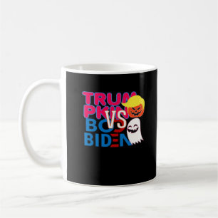 Funny Trumpkin Vs Boo Biden Halloween Design Class Kaffeetasse