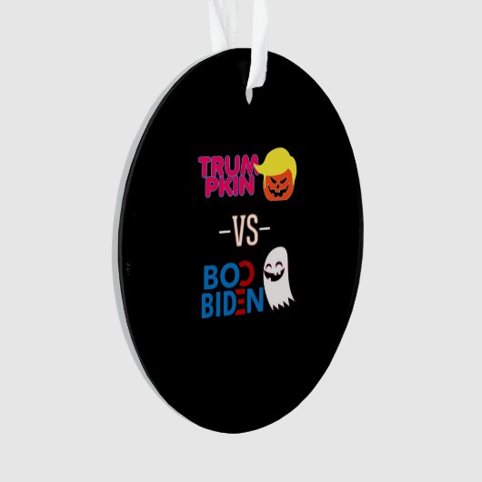 Funny Trumpkin Vs Boo Biden Halloween Design Class Ornament (Vorderseite)