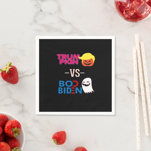 Funny Trumpkin Vs Boo Biden Halloween Design Class Serviette (Beispiel)