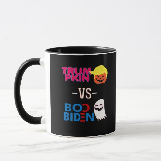 Funny Trumpkin Vs Boo Biden Halloween Design Class Tasse (Links)