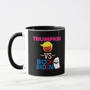 Funny Trumpkin Vs Boo Biden Halloween Design Class Tasse