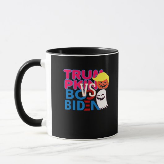 Funny Trumpkin Vs Boo Biden Halloween Design Class Tasse (Links)