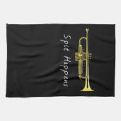 Funny Trumps Spit Happens Band Player Geschirrtuch (Horizontal)