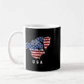 Funny Trumps Vision von der US-Landkarte mit Kanad Kaffeetasse (Links)