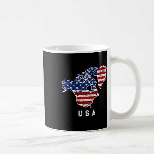 Funny Trumps Vision von der US-Landkarte mit Kanad Kaffeetasse (Rechts)