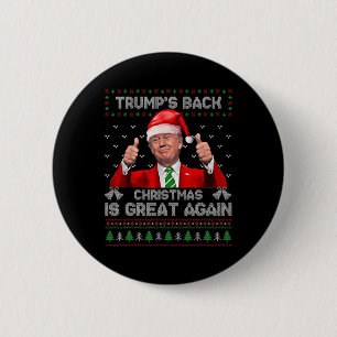 Funny Trumps Zurück Weihnachten ist wieder groß We Button