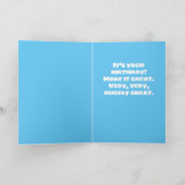 Funny Trumpy Cat Birthday Message Karte (Innenseite)