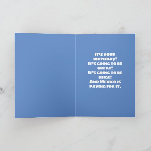 Funny Trumpy Cat Birthday Message Karte (Innenseite)